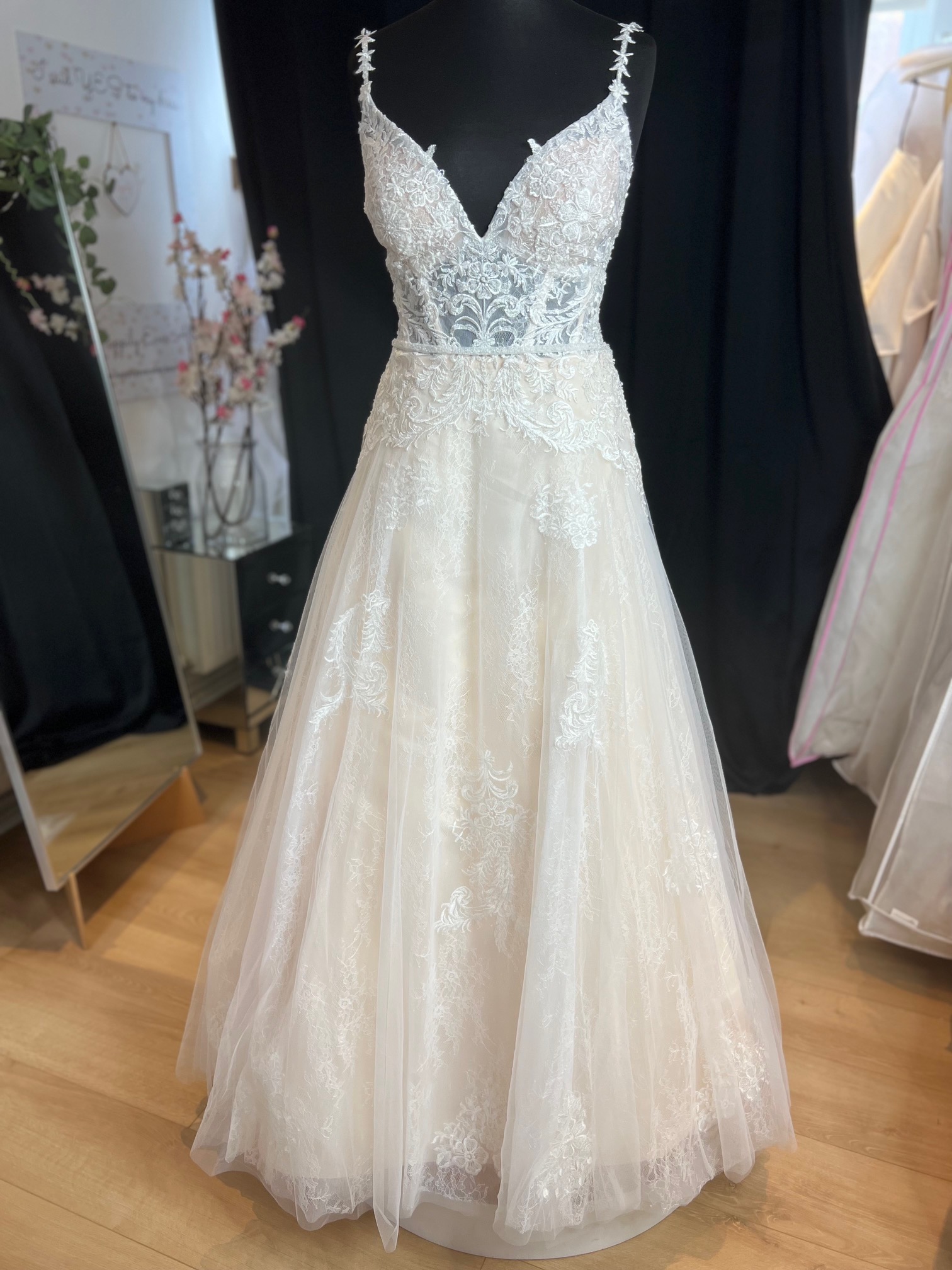 Boho Blush A-Line Wedding Dress - Size 14 Boho Blush A-Line Wedding Dress - Size 14